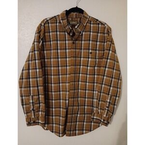 CE Schmidt Workwear Long Sleeved  Button Down Brown/Yellow Plaid